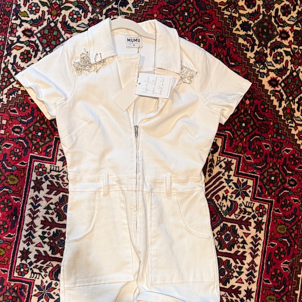 Show Me Your MuMu Cream Jumpsuit